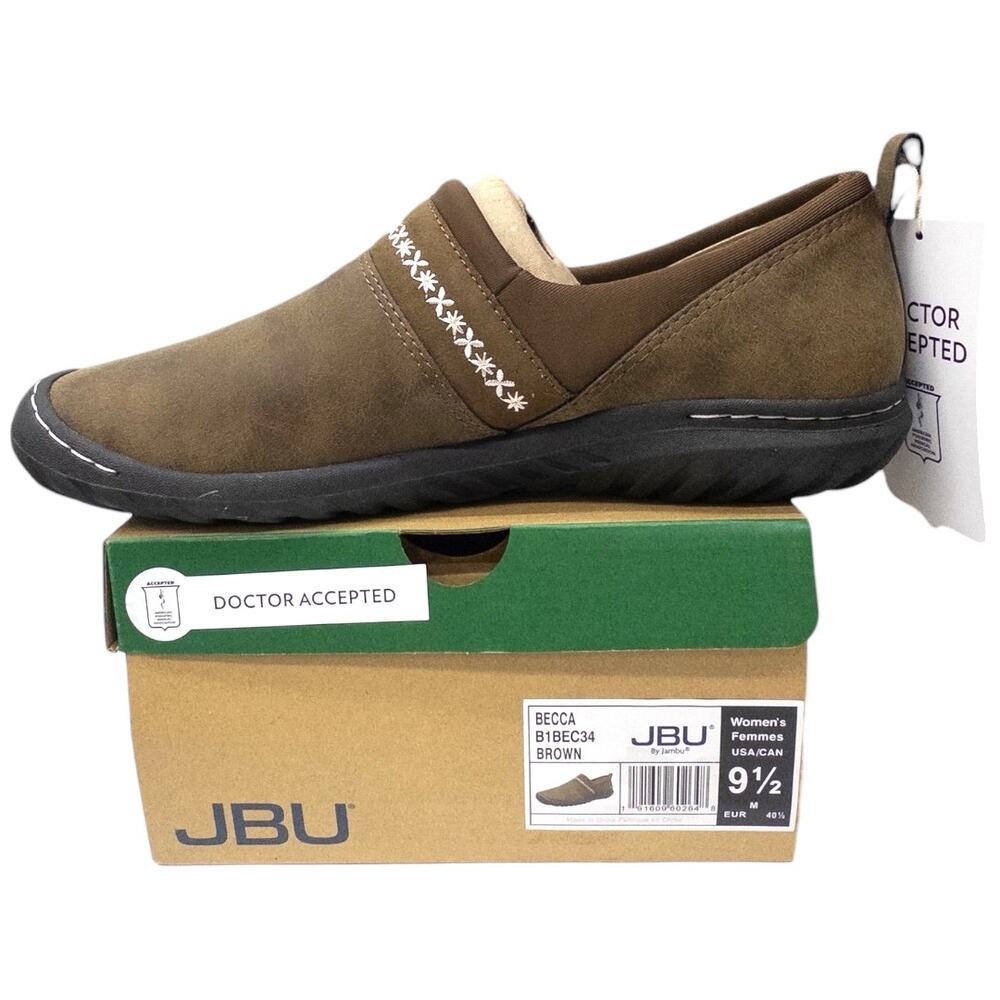 JBU by Jambu Becca Comfort SlipOn Moccasin Loafer Flats Brown Women's size 9.5